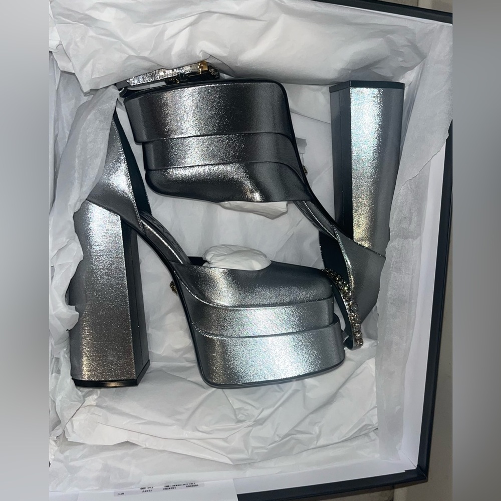 Versace Silver Platforms - image 4